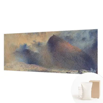 Papier peint panoramique de haute qualité avec un motif de paysage montagneux