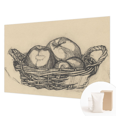 Papier peint photo intissé avec un motif de panier de fruits