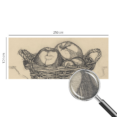 Papier peint photo intissé avec un motif de panier de fruits