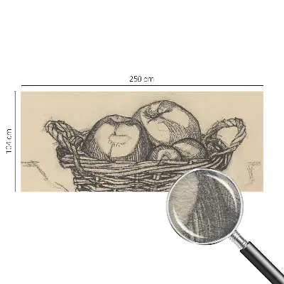Papier peint photographique intissé corbeille de fruits