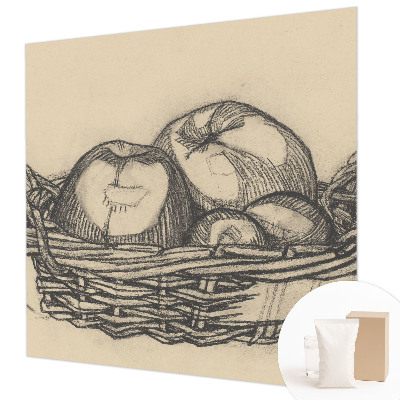 Papier peint photo intissé avec un motif de panier de fruits