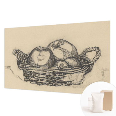 Papier peint photo intissé avec un motif de panier de fruits