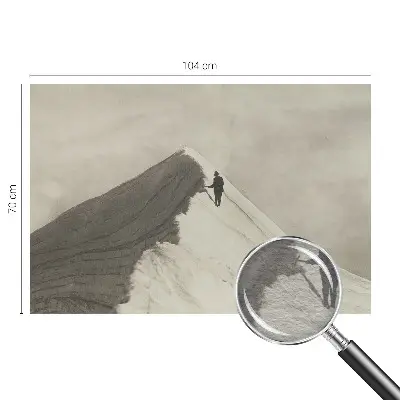 Papier peint photo avec un motif d'un alpiniste solitaire