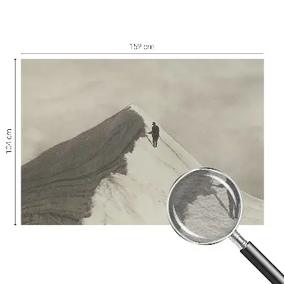 Papier peint photo avec un motif d'un alpiniste solitaire