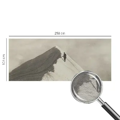 Papier peint photo avec un motif d'un alpiniste solitaire