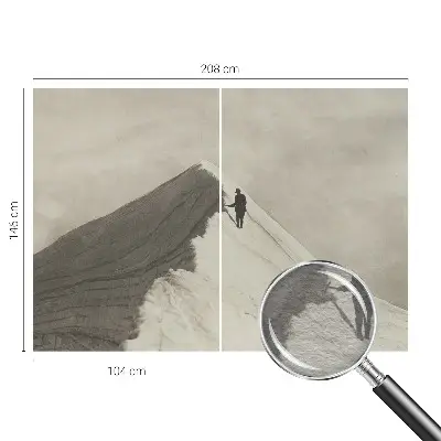 Papier peint photo avec un motif d'un alpiniste solitaire