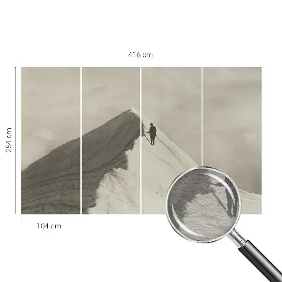 Papier peint photo avec un motif d'un alpiniste solitaire
