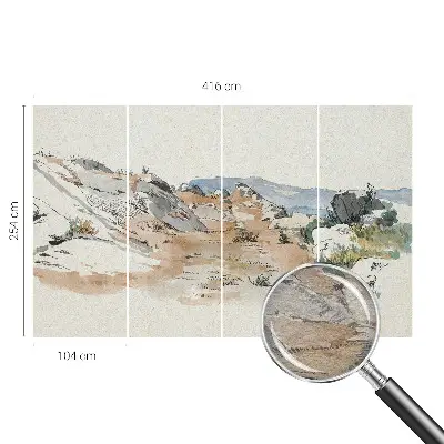 Papier peint photographique sur tissu non tissé paysage rocheux