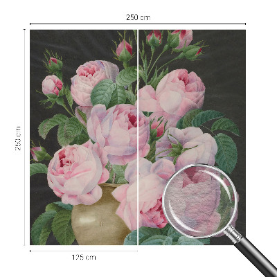 Papier peint panoramique chambre à motif floral élégant