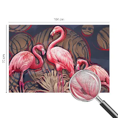Papier peint intissé imprimé flamants roses