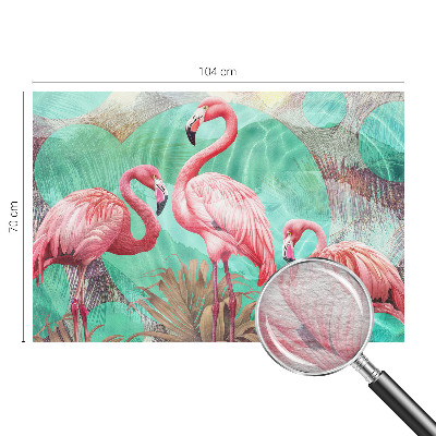 Papier peint panoramique enfant avec un motif d'oiseaux exotiques