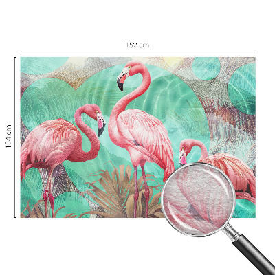 Papier peint panoramique enfant avec un motif d'oiseaux exotiques
