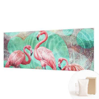 Papier peint panoramique enfant avec un motif d'oiseaux exotiques
