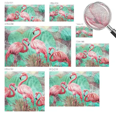 Papier peint photographique sur tissu non tissé Oiseaux exotiques
