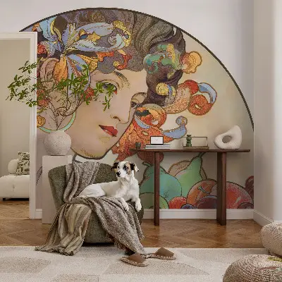 Papier peint panoramique tendance au motif Farebná secesia
