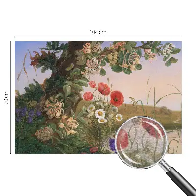 Papier peint panoramique de haute qualité avec un motif floral 