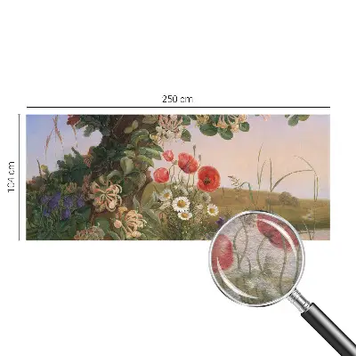 Papier peint panoramique de haute qualité avec un motif floral 