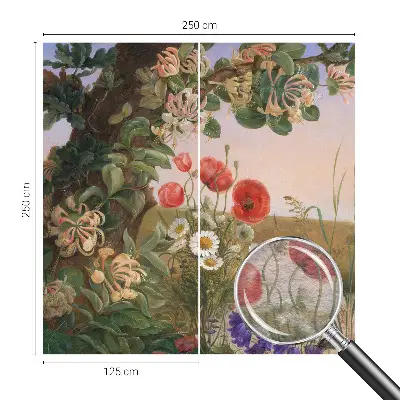 Papier peint panoramique de haute qualité avec un motif floral 