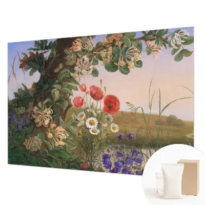Papier peint panoramique de haute qualité avec un motif floral 