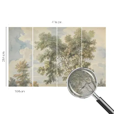 Papier peint photographique avec un motif de nature romantique