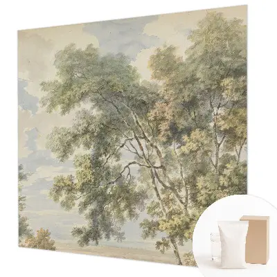 Papier peint intissé imprimé nature romantique