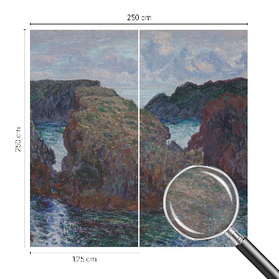 Papier peint panoramique facile à poser avec un motif de côte rocheuse