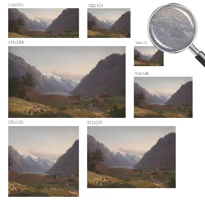 Papier peint photo grand format pour le mur Panorama montagneux