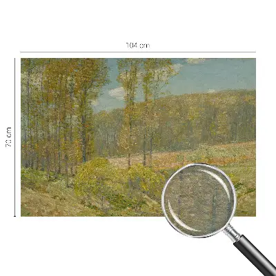 Papier peint panoramique intissé avec un motif de paysage forestier