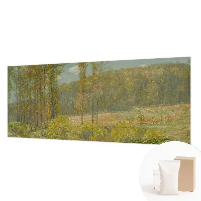 Papier peint panoramique intissé avec un motif de paysage forestier