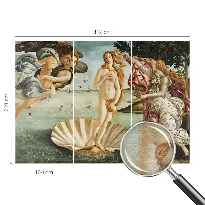 Papier peint panoramique représentant la Naissance de Vénus