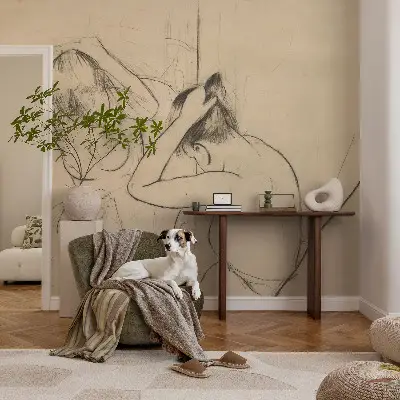 Papier peint chambre moderne avec une élégance artistique