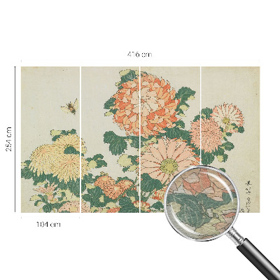 Papier peint panoramique tendance Kvety chryzantémy