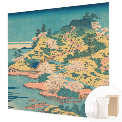 Papier peint panoramique de haute qualité avec un motif de paysage japonais