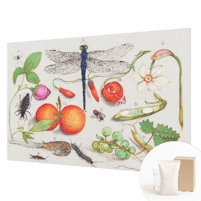 Papier peint panoramique intissé moderne avec une illustration de la nature
