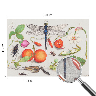 Papier peint panoramique intissé moderne avec une illustration de la nature