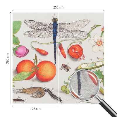 Papier peint panoramique intissé moderne avec une illustration de la nature
