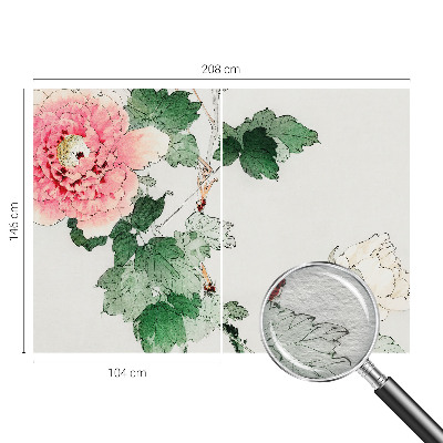 Papier peint photo intissé à motif floral délicat