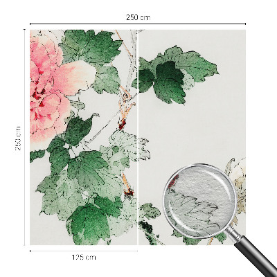 Papier peint photo intissé à motif floral délicat