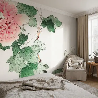 Papier peint intissé subtilité florale