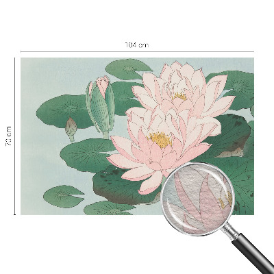 Tapisserie murale avec motif de lotus d'eau
