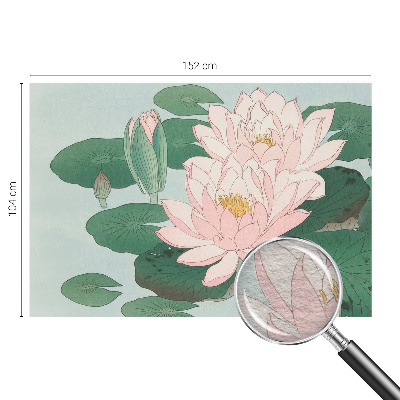 Tapisserie murale avec motif de lotus d'eau