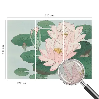 Papier peint photo imprimé sur tissu non tissé lotus d'eau