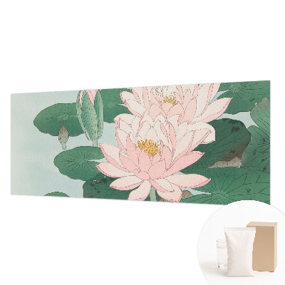 Tapisserie murale avec motif de lotus d'eau