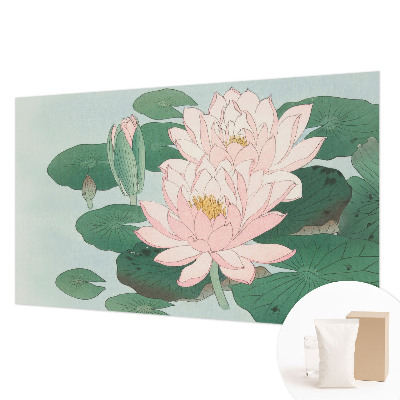 Tapisserie murale avec motif de lotus d'eau