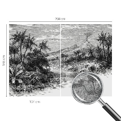 Papier peint chambre moderne Exotická panoráma