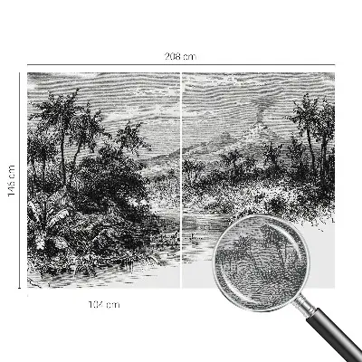 Papier peint photo grand format pour le mur Panorama exotique