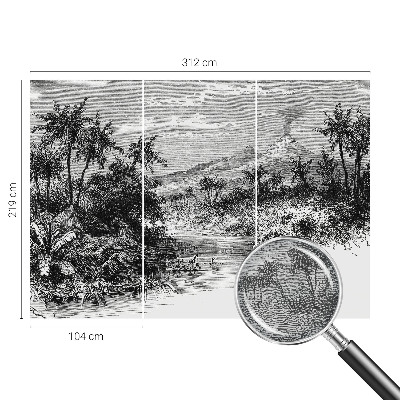 Papier peint chambre moderne Exotická panoráma