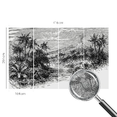 Papier peint chambre moderne Exotická panoráma