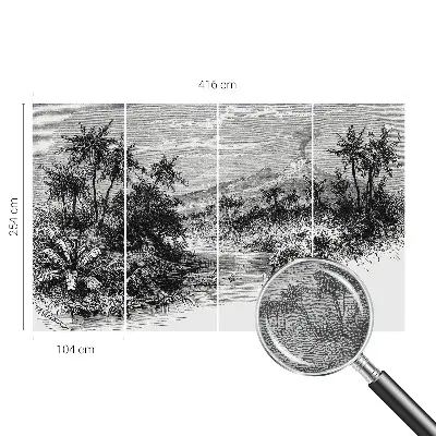 Papier peint photo grand format pour le mur Panorama exotique