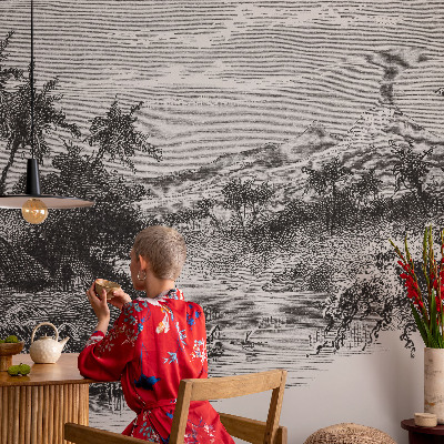 Papier peint chambre moderne Exotická panoráma